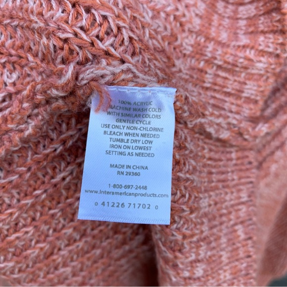 Marled Loose Knit Sweater Rosy Coral - Picture 7 of 8